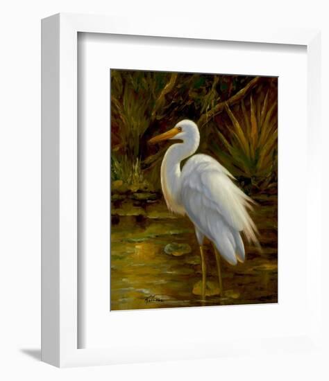 Tropical Egret II-Kilian-Framed Art Print