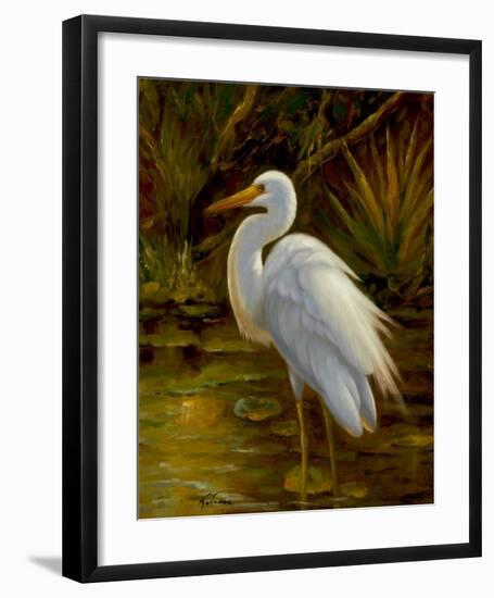 Tropical Egret II-Kilian-Framed Art Print