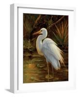 Tropical Egret II-Kilian-Framed Premium Giclee Print