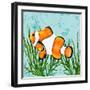 Tropical Fish in Seaweed I-Jade Reynolds-Framed Art Print