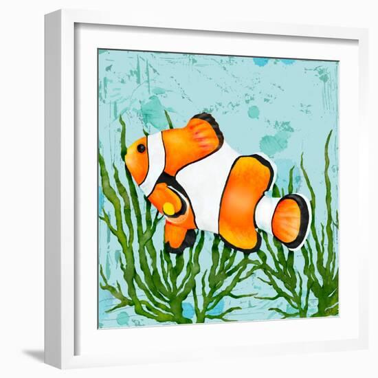 Tropical Fish in Seaweed I-Jade Reynolds-Framed Art Print