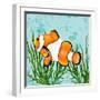 Tropical Fish in Seaweed I-Jade Reynolds-Framed Art Print