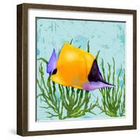 Tropical Fish in Seaweed II-Jade Reynolds-Framed Art Print