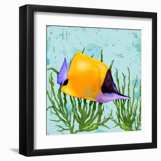 Tropical Fish in Seaweed II-Jade Reynolds-Framed Art Print