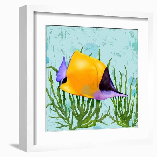 Tropical Fish in Seaweed II-Jade Reynolds-Framed Art Print