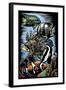 Tropical Fish - Scratchboard-Lantern Press-Framed Art Print