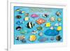 Tropical Fish-null-Framed Premium Giclee Print