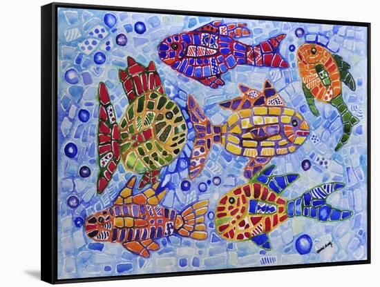 Tropical Fish-Charlsie Kelly-Framed Stretched Canvas