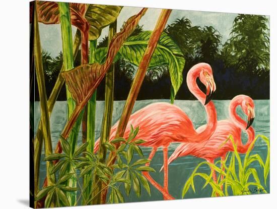 Tropical Flamingo II-Linda Baliko-Stretched Canvas