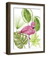 Tropical Flamingo II-Melissa Wang-Framed Art Print