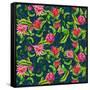 Tropical Flowers Pattern-Irina Trzaskos Studios-Framed Stretched Canvas