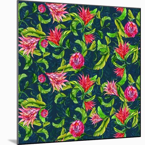 Tropical Flowers Pattern-Irina Trzaskos Studios-Mounted Giclee Print