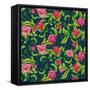 Tropical Flowers Pattern-Irina Trzaskos Studios-Framed Stretched Canvas