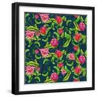 Tropical Flowers Pattern-Irina Trzaskos Studios-Framed Giclee Print