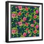 Tropical Flowers Pattern-Irina Trzaskos Studios-Framed Giclee Print