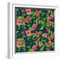 Tropical Flowers Pattern-Irina Trzaskos Studios-Framed Giclee Print