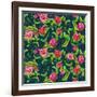 Tropical Flowers Pattern-Irina Trzaskos Studios-Framed Giclee Print