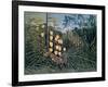 Tropical Forest: Battling Tiger and Buffalo, 1908-Henri Rousseau-Framed Giclee Print