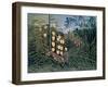 Tropical Forest: Battling Tiger and Buffalo, 1908-Henri Rousseau-Framed Giclee Print