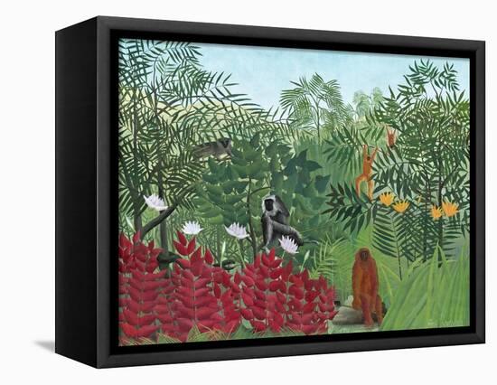 Tropical Forest with Monkeys, 1910-Henri Rousseau-Framed Stretched Canvas