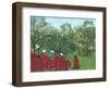 Tropical Forest with Monkeys, 1910-Henri Rousseau-Framed Giclee Print