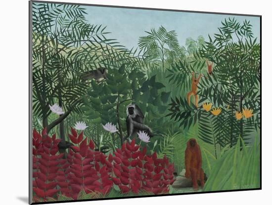 Tropical Forest with Monkeys, 1910-Henri Rousseau-Mounted Art Print