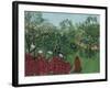 Tropical Forest with Monkeys, 1910-Henri Rousseau-Framed Art Print