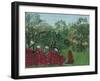 Tropical Forest with Monkeys, by Henri Rousseau, 1910, French painting,-Henri Rousseau-Framed Art Print