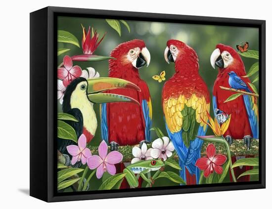 Tropical Friends-William Vanderdasson-Framed Stretched Canvas