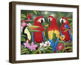 Tropical Friends-William Vanderdasson-Framed Giclee Print