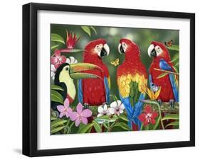 Tropical Friends-William Vanderdasson-Framed Giclee Print