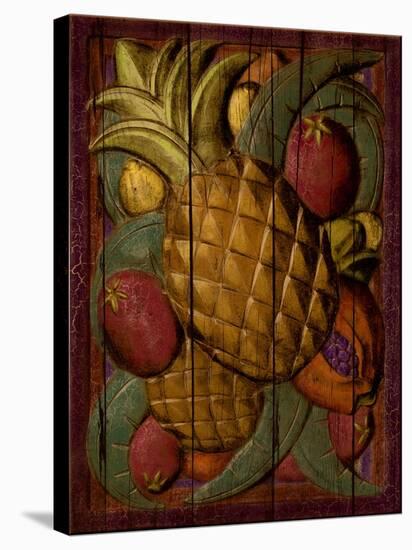 Tropical Fruit, Pineapple-Kate Ward Thacker-Stretched Canvas