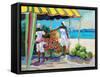 Tropical Fruit Stand-Jane Slivka-Framed Stretched Canvas