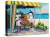 Tropical Fruit Stand-Jane Slivka-Stretched Canvas