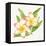Tropical Fun Flowers I with Gold-Harriet Sussman-Framed Stretched Canvas