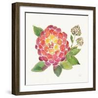 Tropical Fun Flowers II with Gold-Harriet Sussman-Framed Art Print