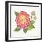 Tropical Fun Flowers II with Gold-Harriet Sussman-Framed Art Print