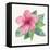 Tropical Fun Flowers III with Gold-Harriet Sussman-Framed Stretched Canvas