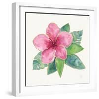 Tropical Fun Flowers III with Gold-Harriet Sussman-Framed Art Print