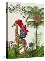 Tropical Giraffe 4-Fab Funky-Stretched Canvas