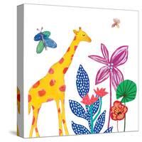 Tropical Giraffe-Jennifer McCully-Stretched Canvas