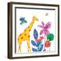 Tropical Giraffe-Jennifer McCully-Framed Art Print