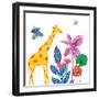 Tropical Giraffe-Jennifer McCully-Framed Art Print