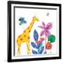 Tropical Giraffe-Jennifer McCully-Framed Art Print