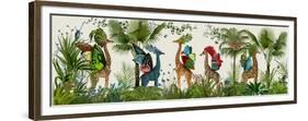 Tropical Giraffes, Bright-Fab Funky-Framed Premium Giclee Print