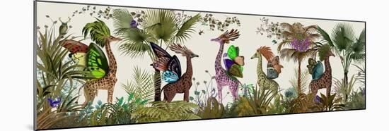 Tropical Giraffes, Moss-Fab Funky-Mounted Art Print