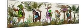 Tropical Giraffes, Moss-Fab Funky-Mounted Art Print