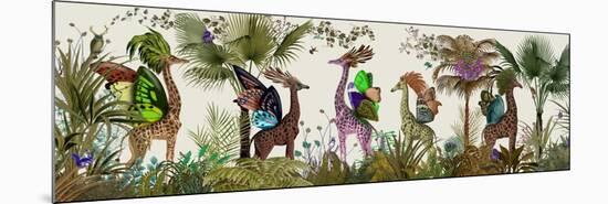 Tropical Giraffes, Moss-Fab Funky-Mounted Art Print
