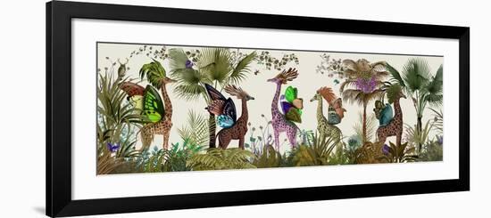 Tropical Giraffes, Moss-Fab Funky-Framed Premium Giclee Print