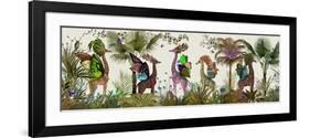 Tropical Giraffes, Moss-Fab Funky-Framed Premium Giclee Print